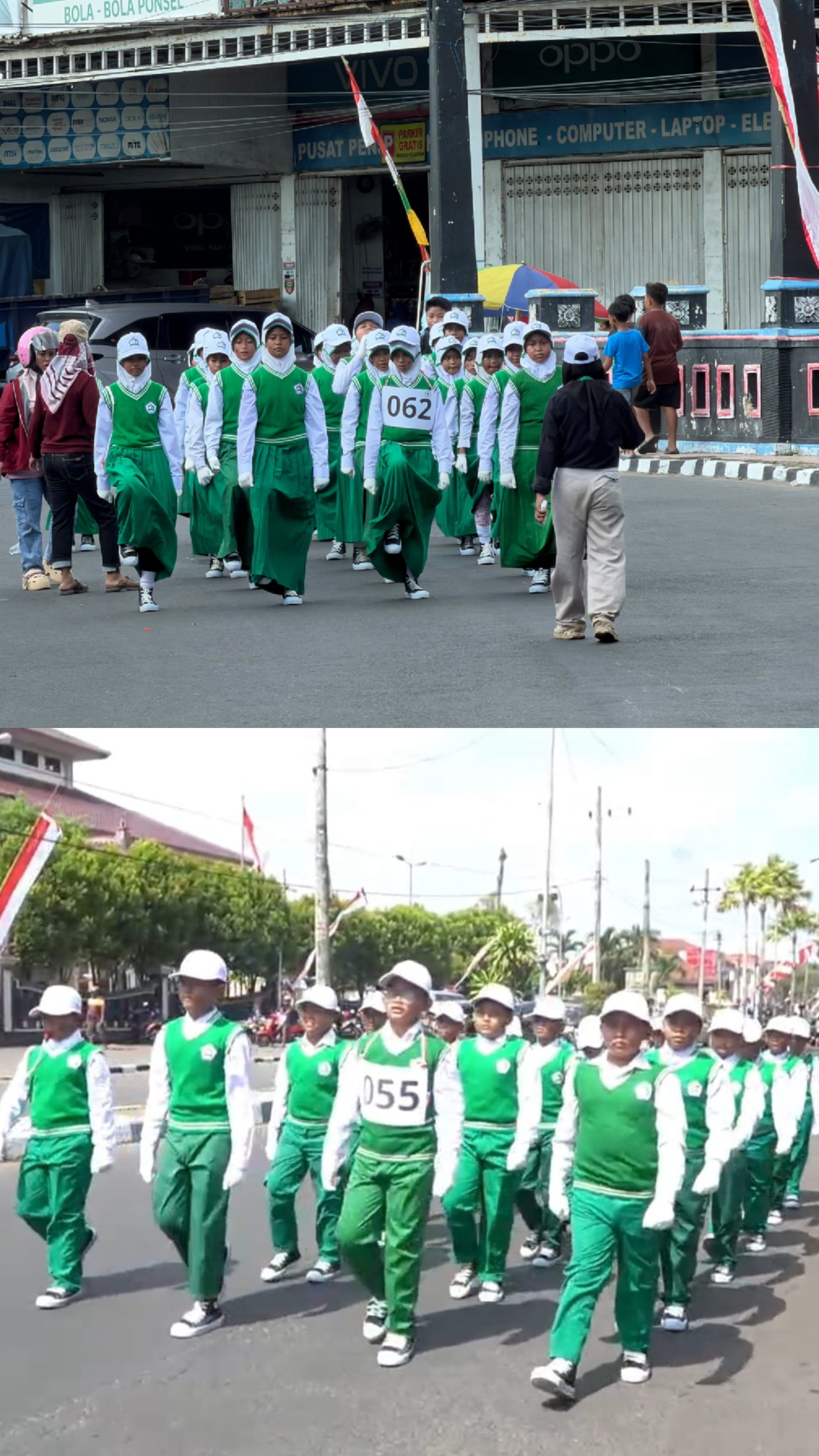 Seragam Hijau Jadi Sorotan! MIQ Safinda IV Bangkalan Tampil Beda di Lomba Gerak Jalan