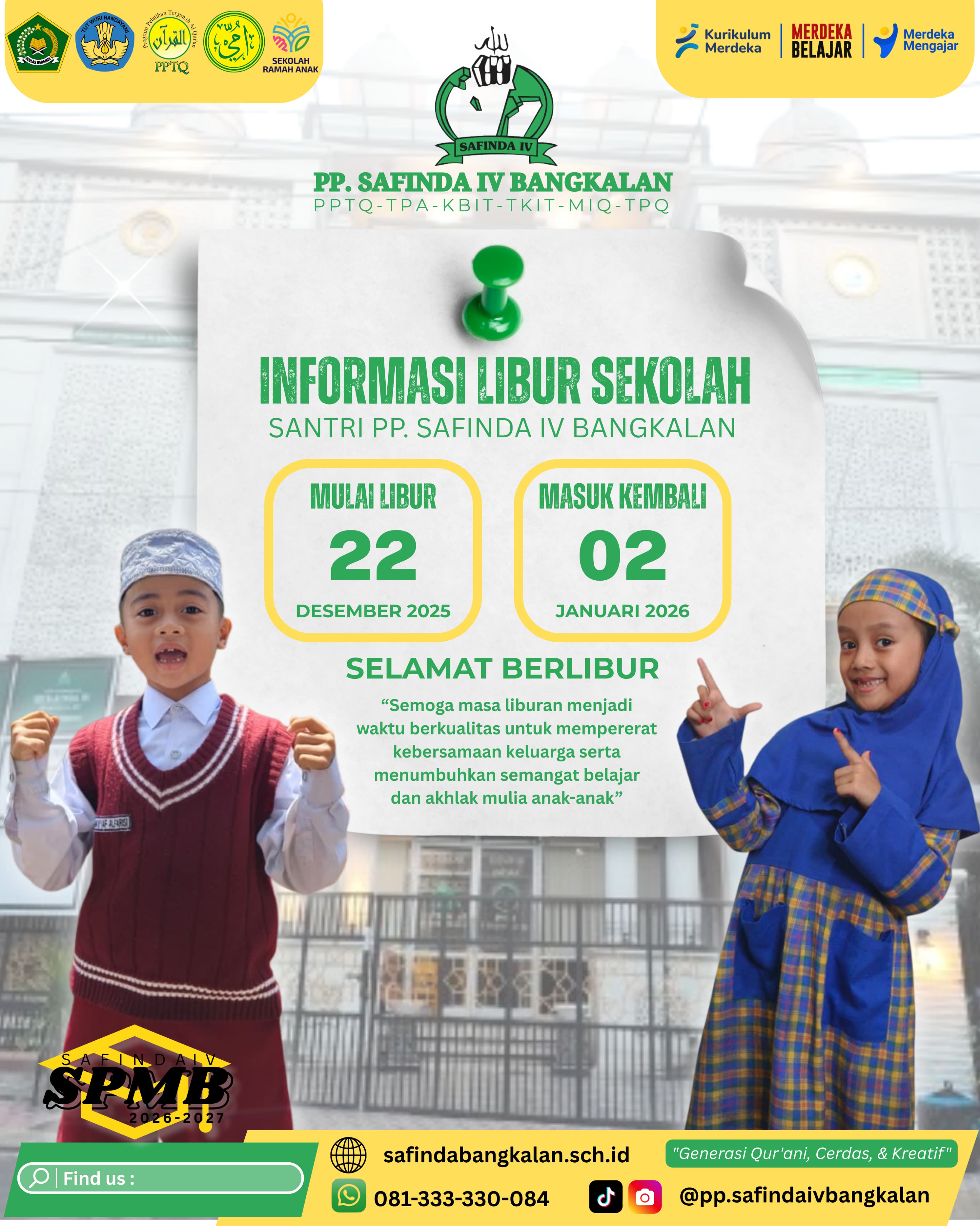 Informasi Libur & Masuk Sekolah